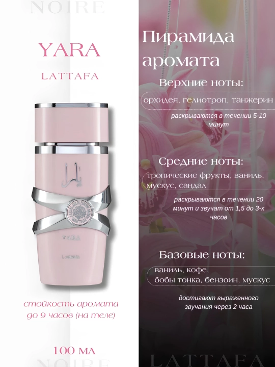 Ayollar uchun Parfyumlangan suv Lattafa YARA, 100 ml