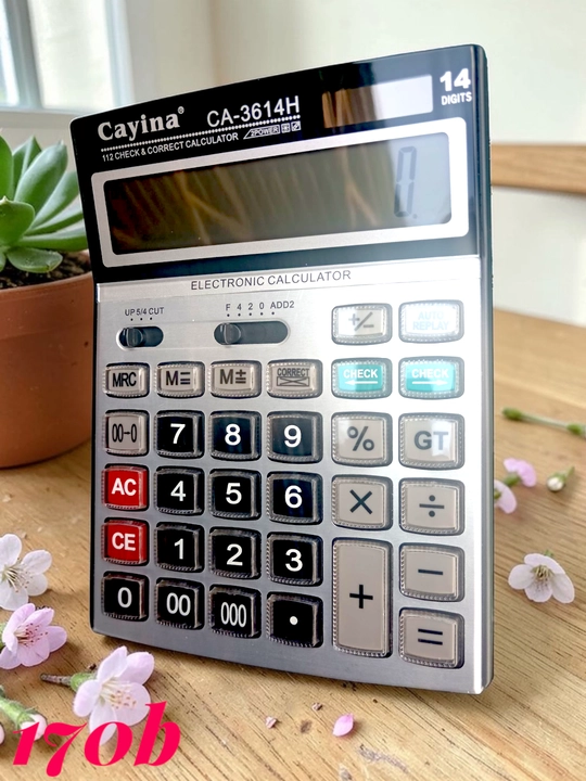 Cayina ish stoli kalkulyatori 3614 (14 xonali, 112 tekshirish va to'g'rilash)