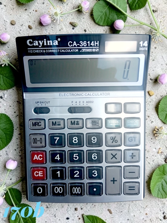 Cayina ish stoli kalkulyatori 3614 (14 xonali, 112 tekshirish va to'g'rilash)