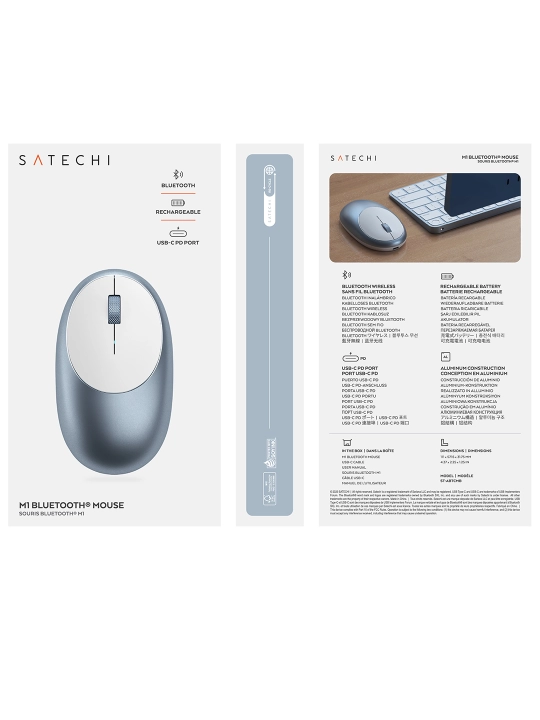 Simsiz sichqoncha Satechi M1 Bluetooth, qayta zaryadlanuvchi sichqoncha