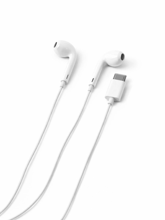Наушники FSUDZ USB Type-C, стерео звук, с микрофоном, белые