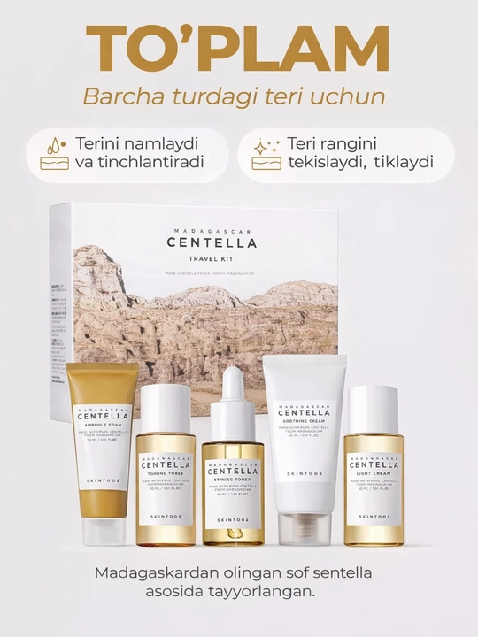 Набор для ухода за кожей Skin 1004 Madagascar Centella Travel Kit, мини сет - 