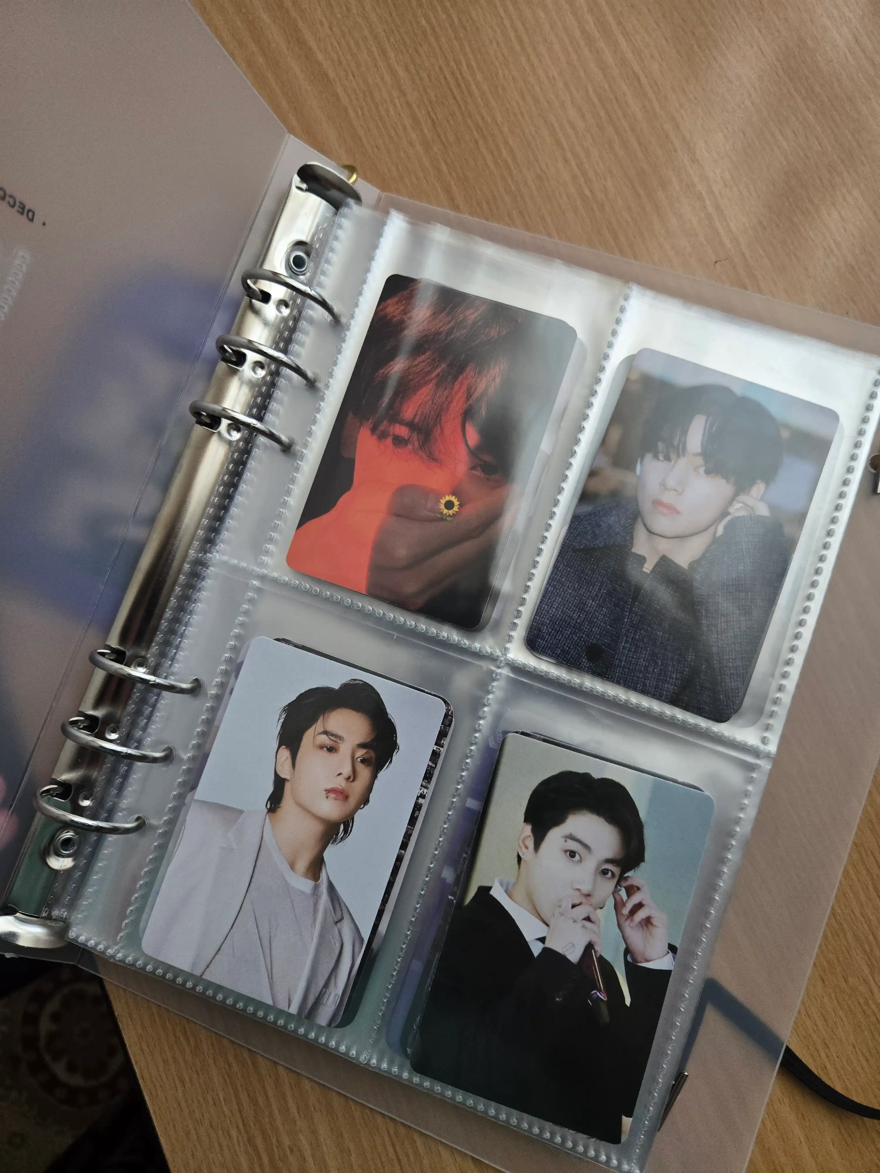 Binder - A5 K-pop kartalari uchun albom, shaffof 10 ta fayl