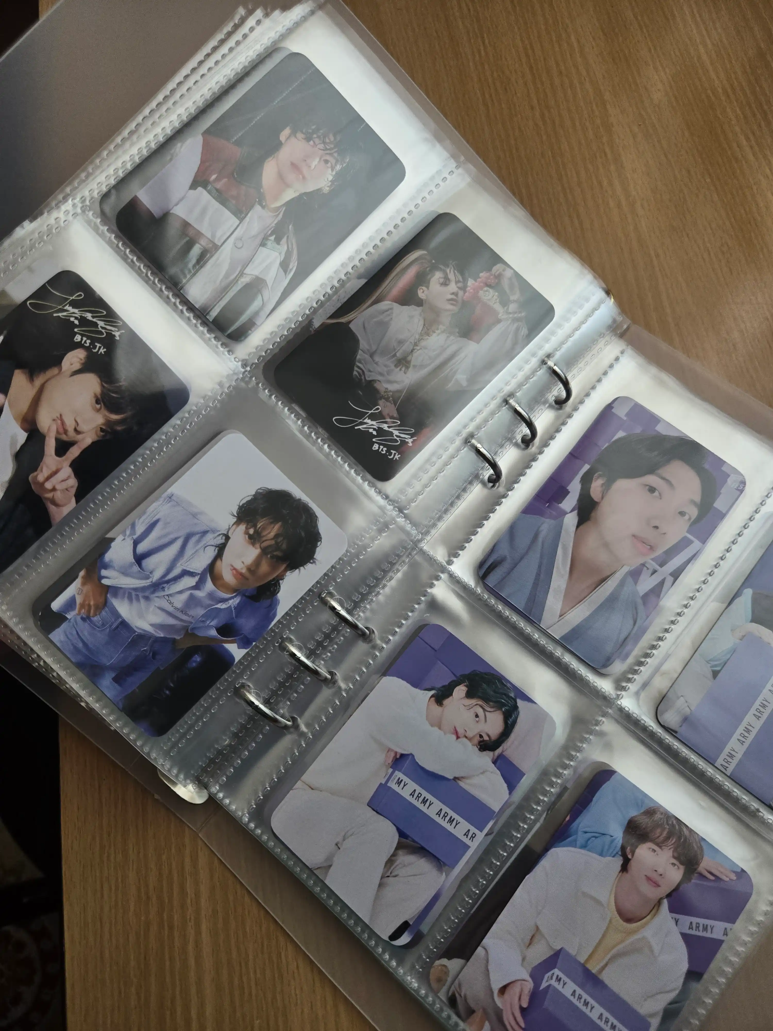 Binder - A5 K-pop kartalari uchun albom, shaffof 10 ta fayl