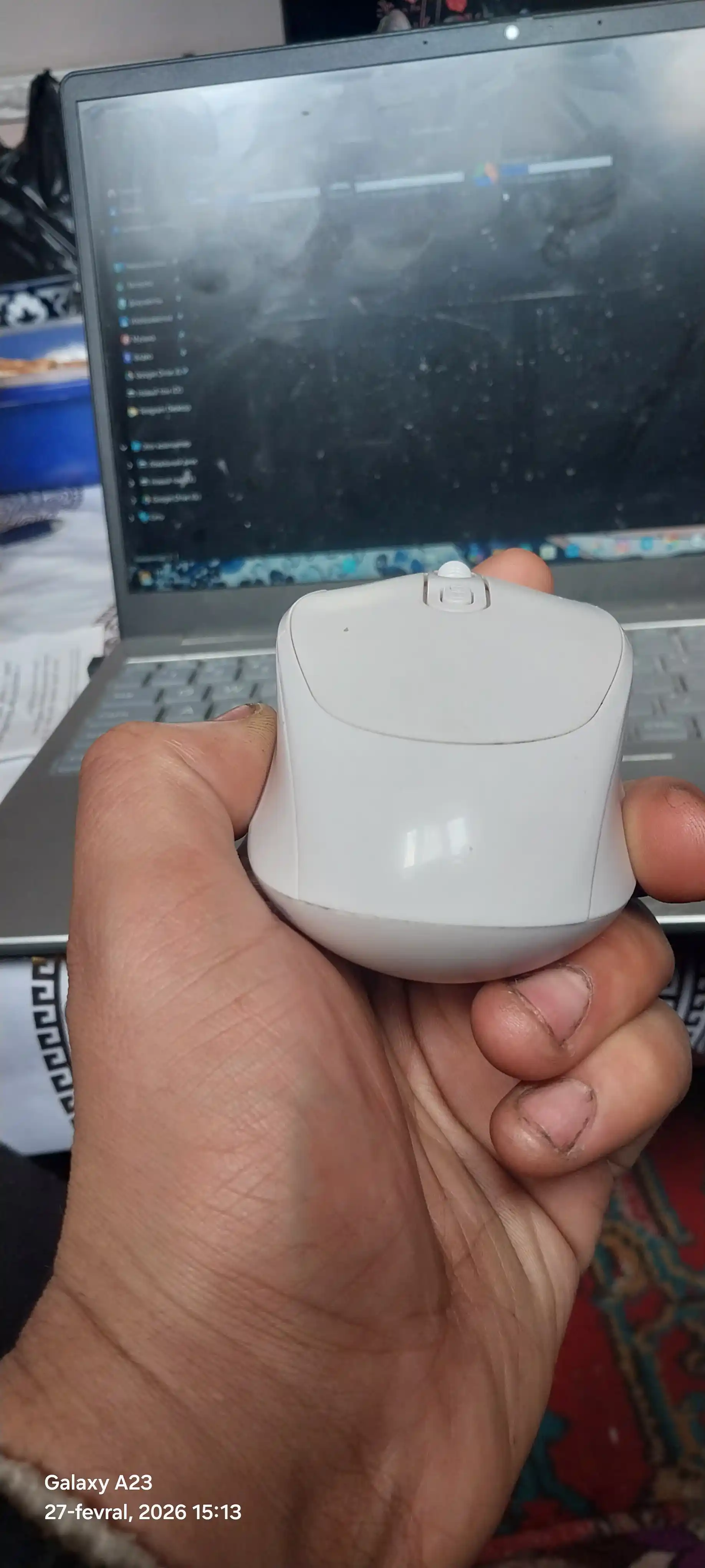 Barcha qurilmalar uchun ergonomik Bluetooth/2.4Ghz simsiz sichqoncha, qayta quvvatlanadi