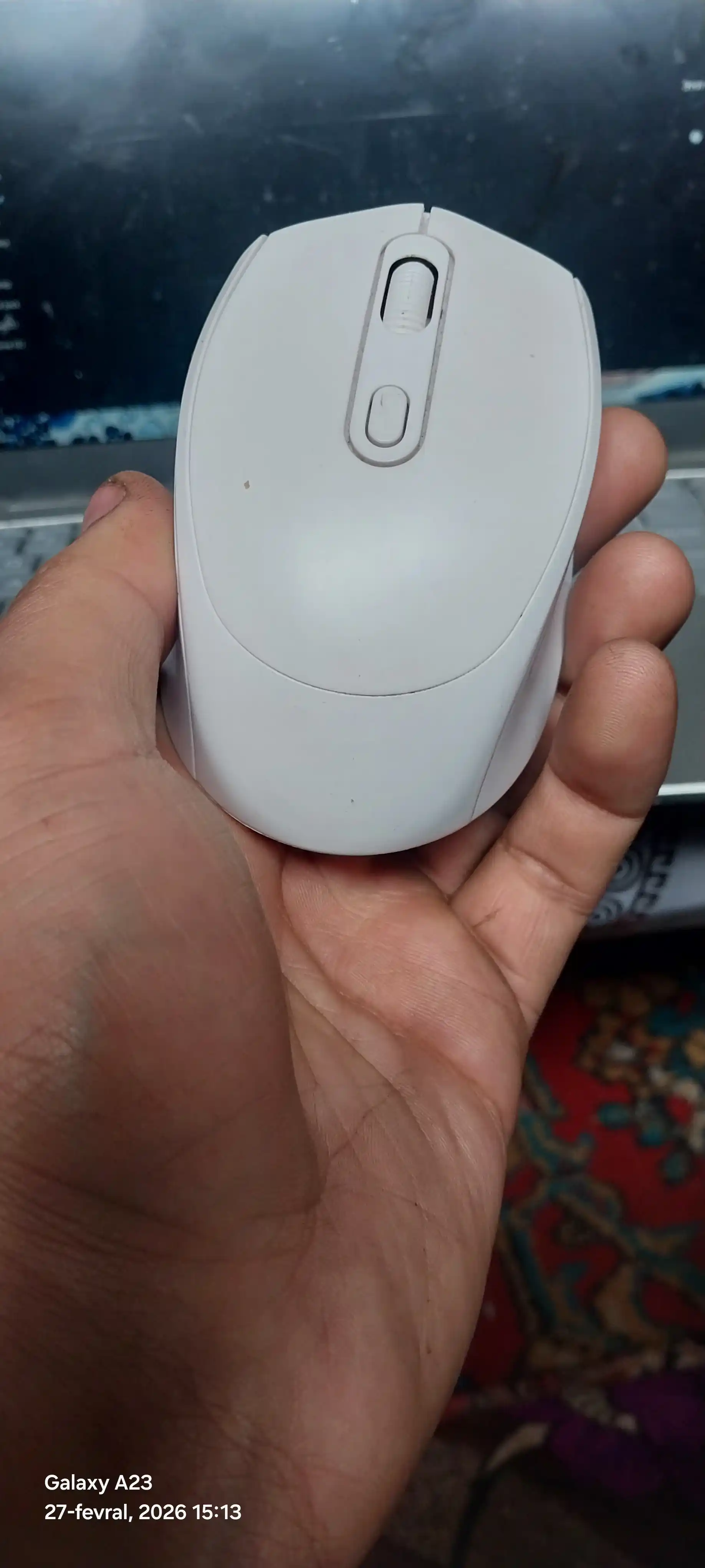 Barcha qurilmalar uchun ergonomik Bluetooth/2.4Ghz simsiz sichqoncha, qayta quvvatlanadi