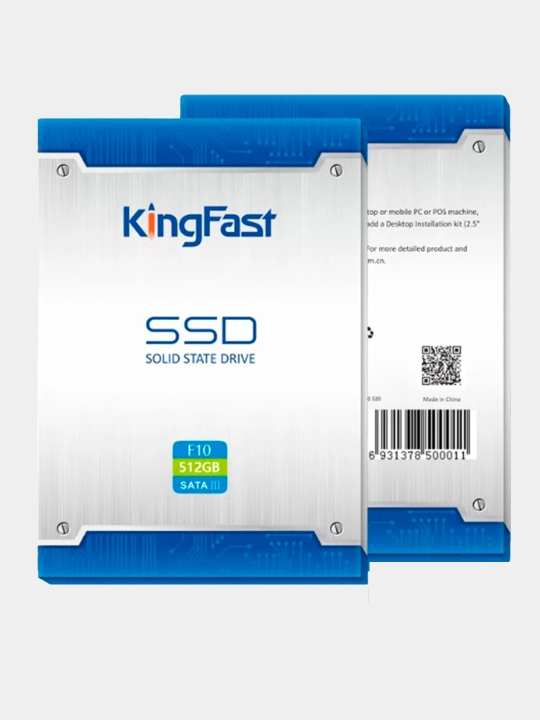 Hакопитель для пк и ноутбука SSD SATA 128ГБ, 256ГБ, 512ГБ, 1ТБ KingFast F10 6Гб/с