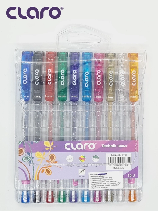 Ручка Technik Glitter 1,0мм (асс) Claro 10шт, Technik - 
