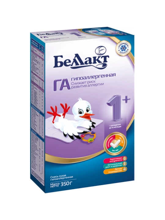 Смесь гипоаллергенная Беллакт ГА 1 и ГА 2+ 300 г, 0–12 месяцев - 