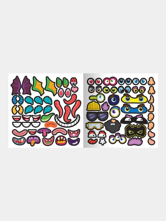 Stikerli kitob, 3-6 yoshli bolalar uchun, Uy hayvoningizni yarating, 75 ta stiker
