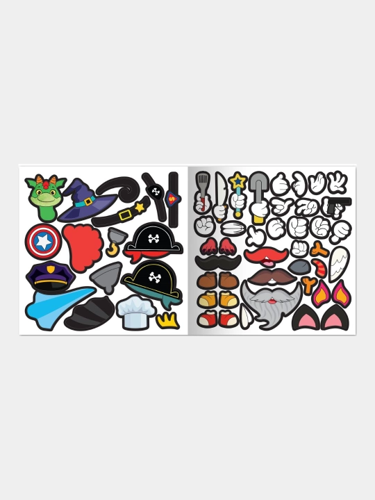 Stikerli kitob, 3-6 yoshli bolalar uchun, Uy hayvoningizni yarating, 75 ta stiker