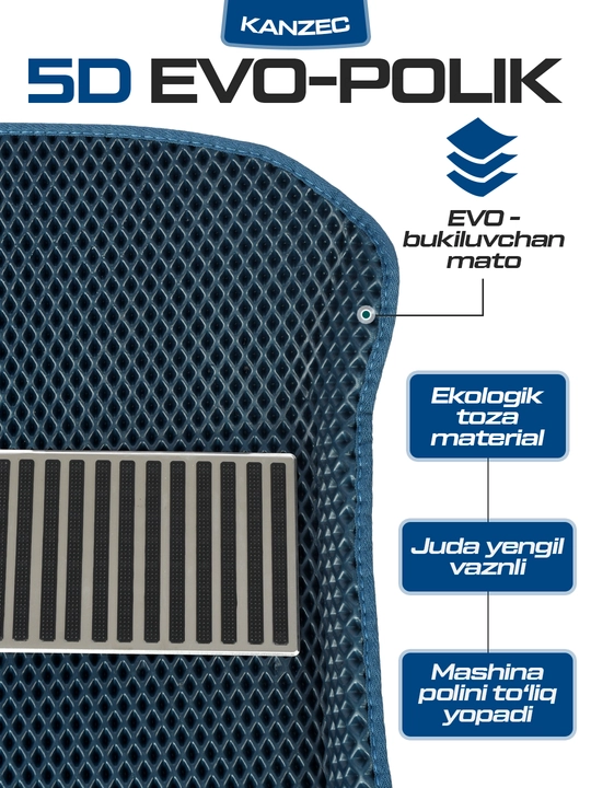 Автомобильные коврики "EVO POLIK CHAMPION - KANZEC", Cobalt, Spark, Nexia 3, Lacetti, Onix