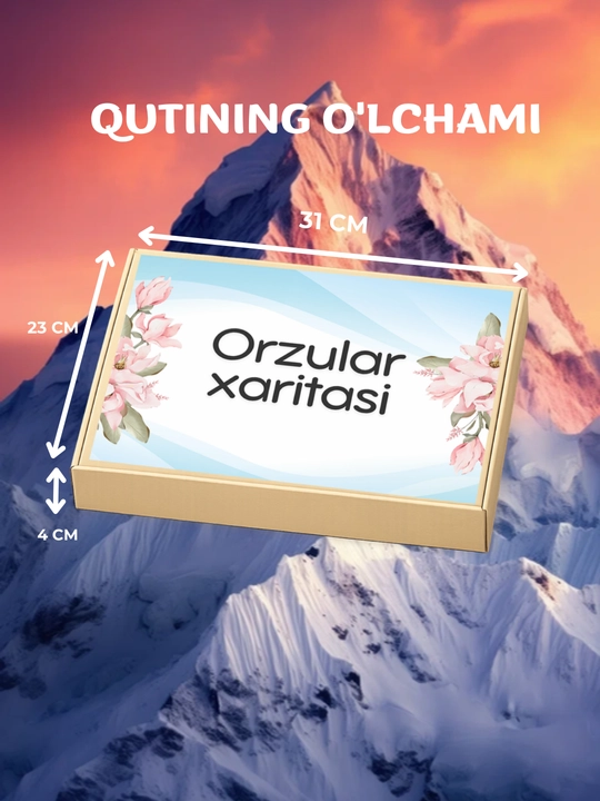 Orzular xaritasi - maqsadlar va muvaffaqiyatni vizualizatsiya qilish uchun sovg‘a to‘plami