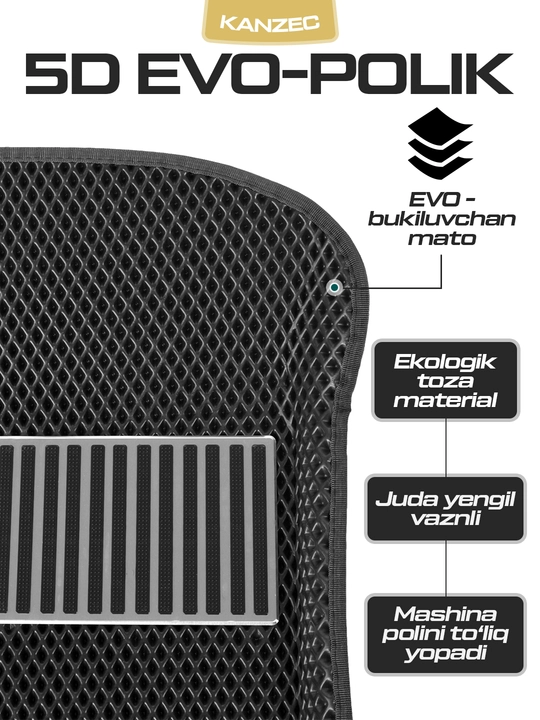 Автомобильные коврики "EVO POLIK CHAMPION - KANZEC", Cobalt, Spark, Nexia 3, Lacetti, Onix