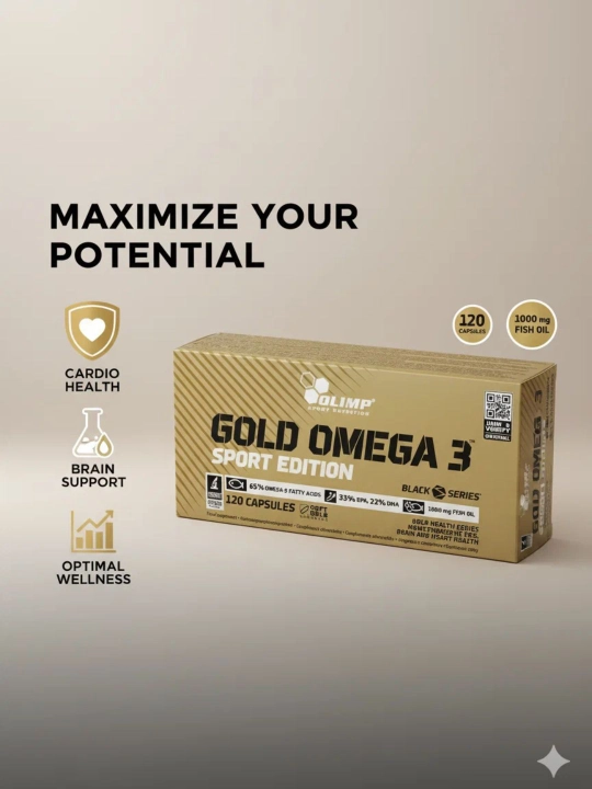 Olimp Gold Omega 3 D3 60 softgels sport edition Голд омега 3 60 капсула - 