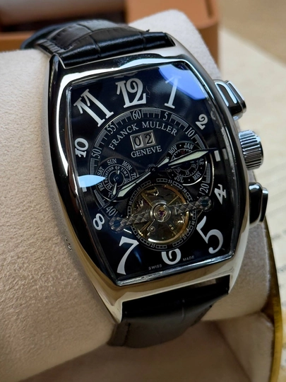 Мужские механические часы Franck Muller Geneve, подарочная упаковка — RWATCHS-FRANK-ЧЕРН