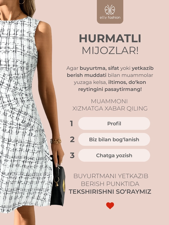 Yozgi qizlar ko‘ylagi, bichimli, yozgi ayollar libosi, yengsiz - ELLY FASHION