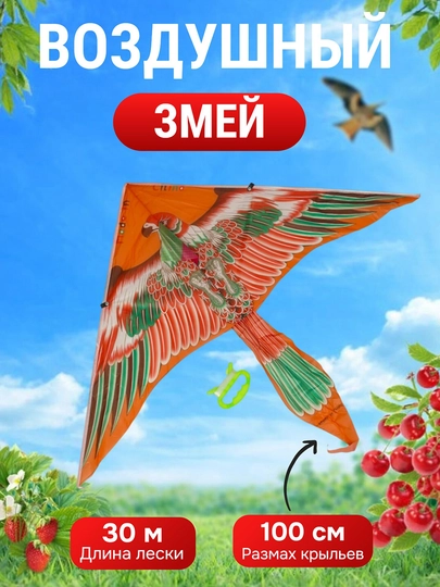 Воздушный змей Орел – большой, прочный и эффектный. Летучий змей