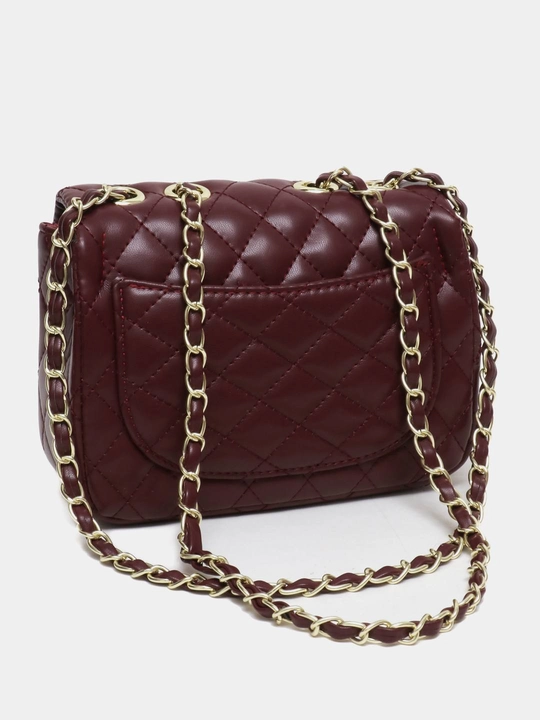 Klassik ayollar sumkasi, ustki qopqoqli flap bag, zanjir tasmali
