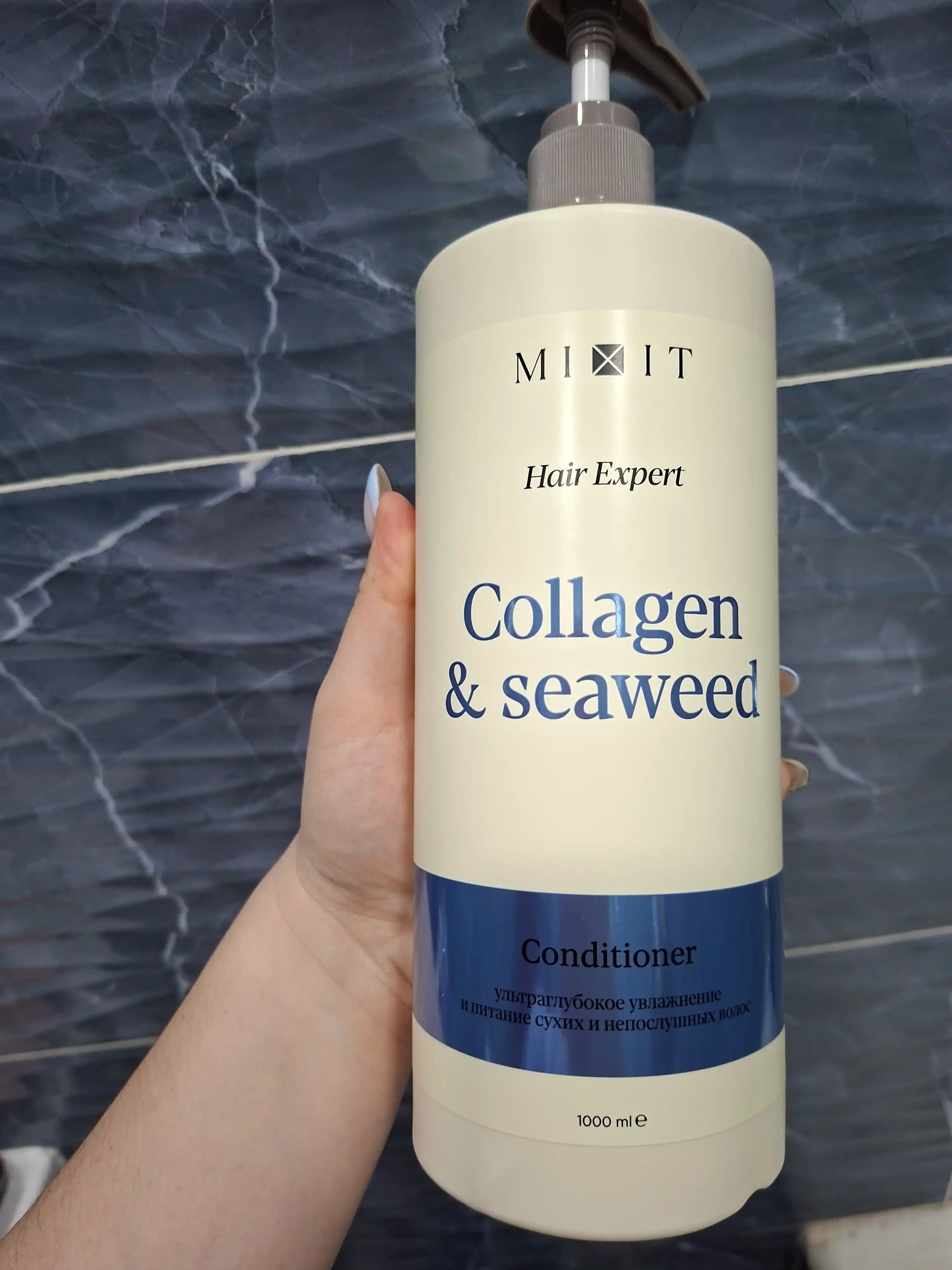 MIXIT soch uchun kollagen va dengiz o‘tlari ekstraktli balzam, 1000 ml