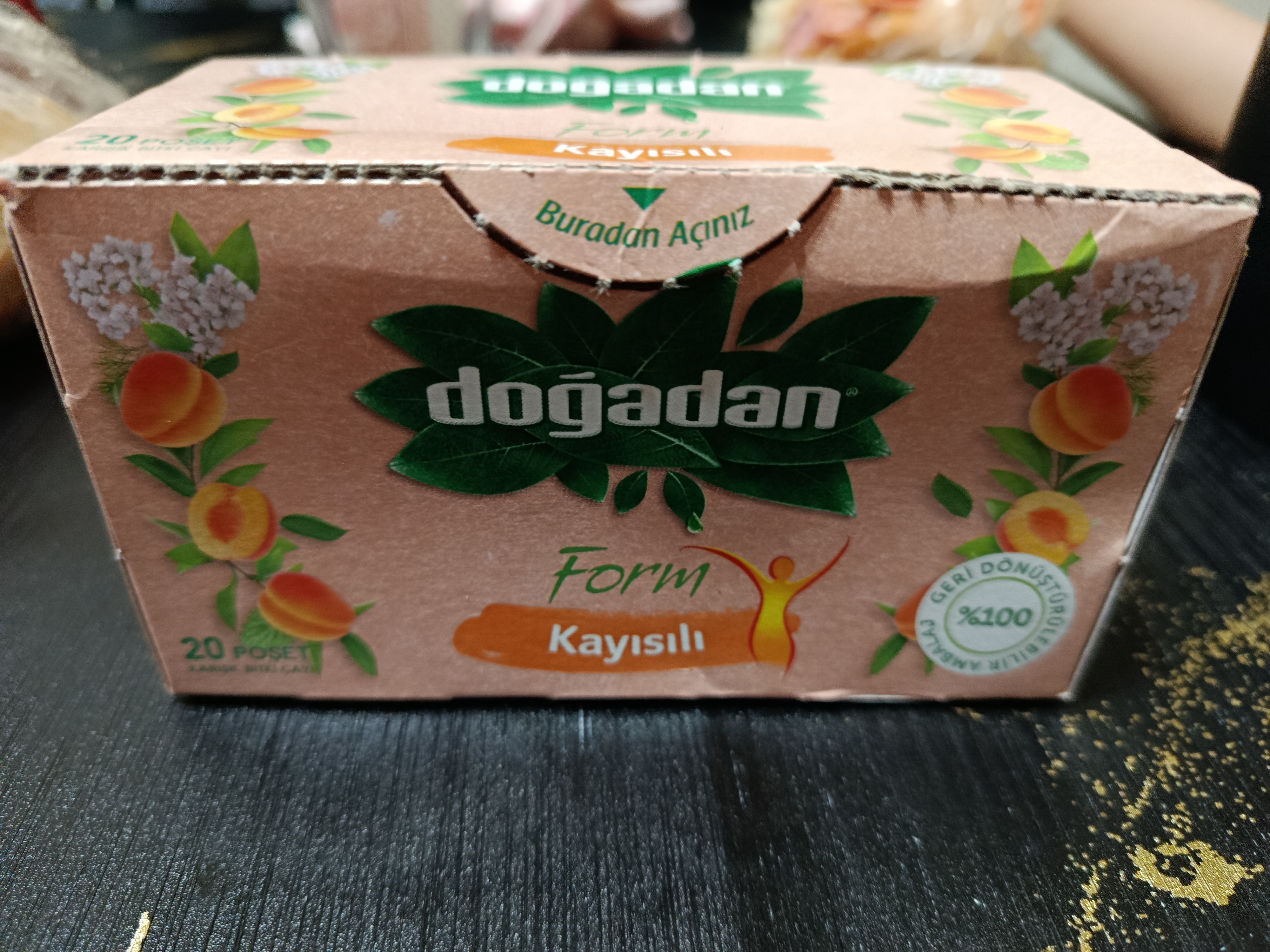 Dogadan Form Turk choyi ozish uchun, mevali choy, o'simlik choy, 20 paket