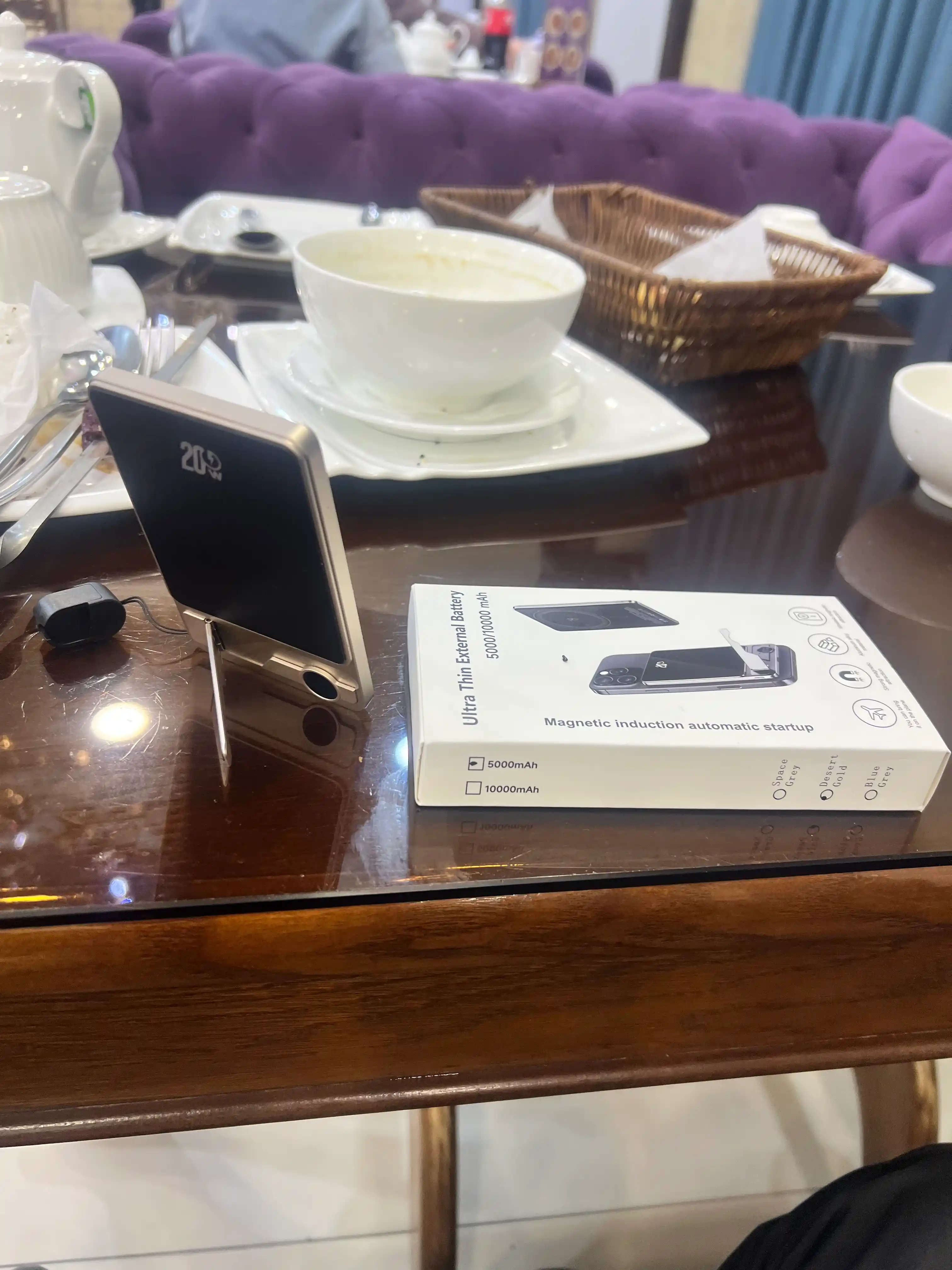 MagSafe uchun ultra yupqa 10000 mA/soat tashqi batareya
