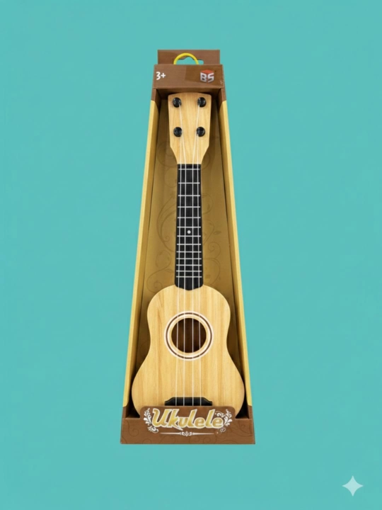 Bolalar uchun yog‘och ukulele gitara (3+) - 