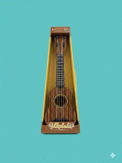 Bolalar uchun yog‘och ukulele gitara (3+) - 