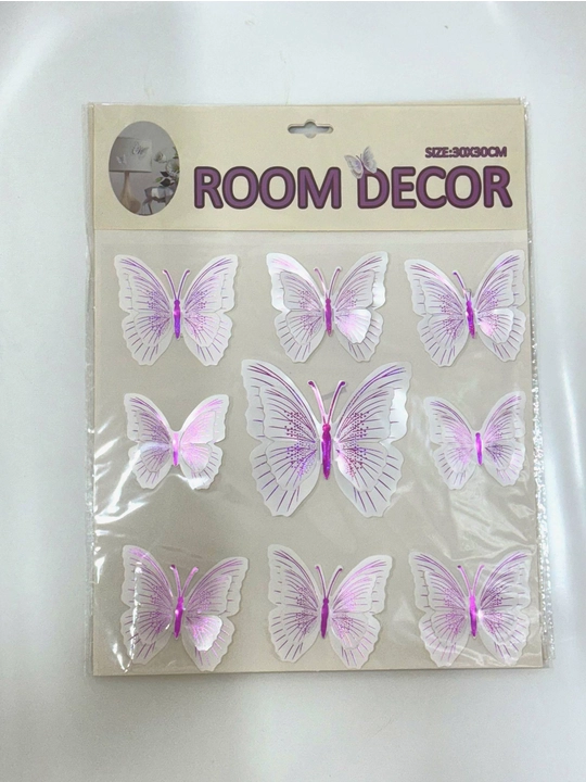 Interyer 3D/5D Kapalak stiker uy dekor hajmli yaltiroq