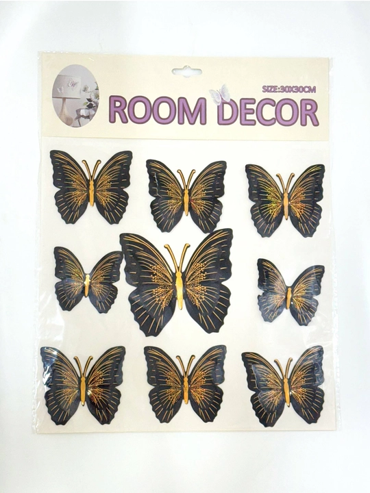 Interyer 3D/5D Kapalak stiker uy dekor hajmli yaltiroq