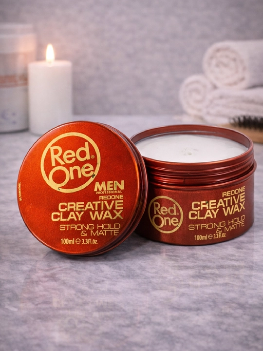 Sochlar uchun gil-mum, Red One Men Creative Clay Wax, Wax, Strong Hold & Matte - 