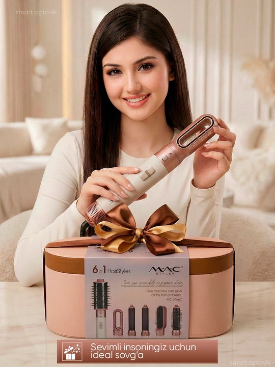 Фен-стайлер MAC Styler 6/1, профессиональный, 6 насадок, 4 режима работы