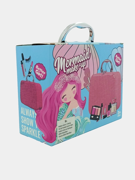 Bolalar uchun kosmetika to'plami Mermaid Make-up, sumka-chemodanda, 3+