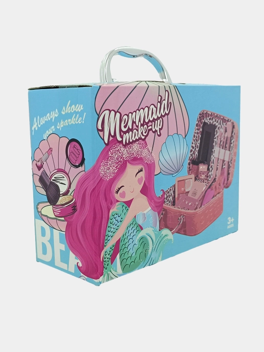 Bolalar uchun kosmetika to'plami Mermaid Make-up, sumka-chemodanda, 3+