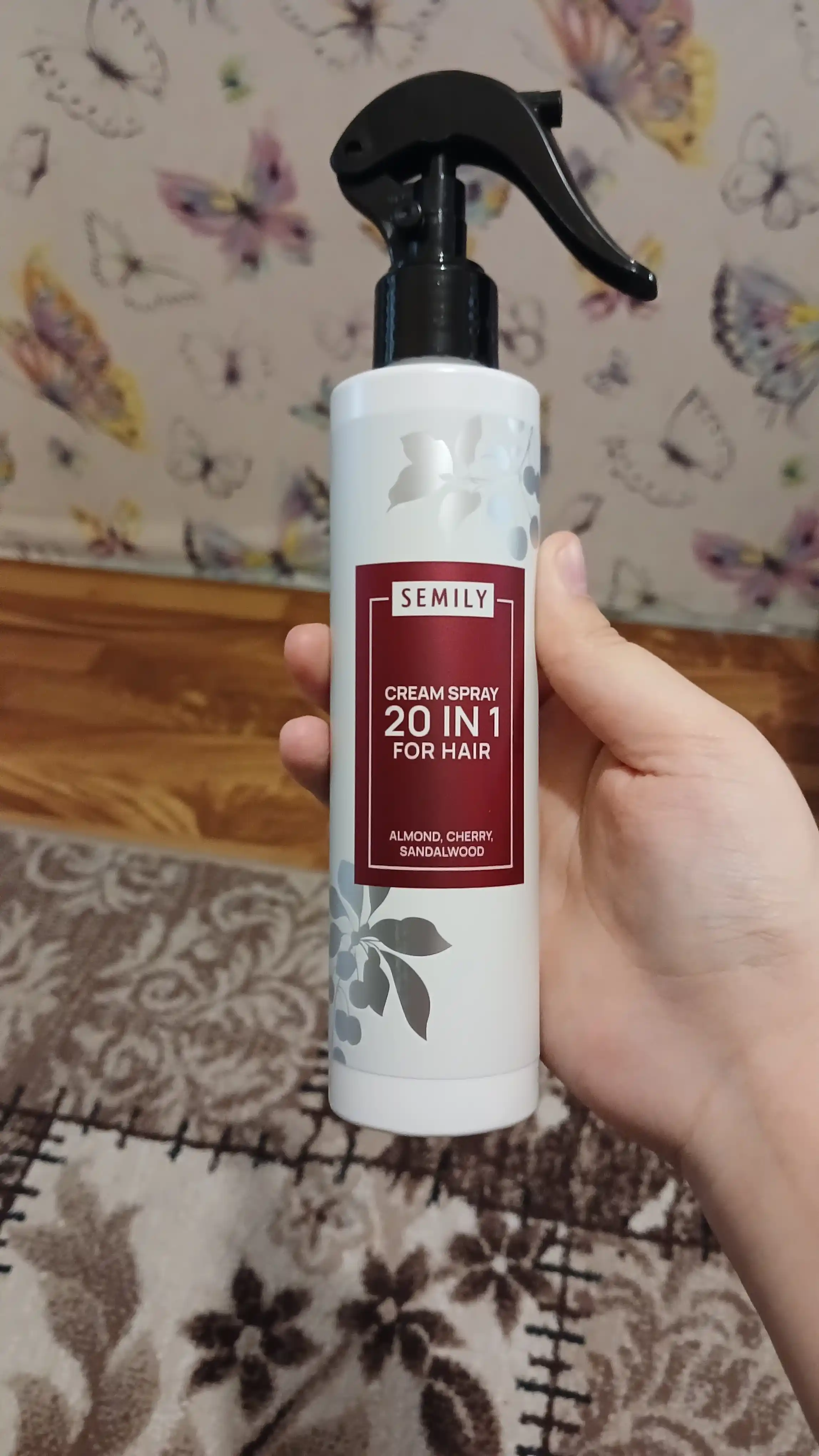 SEMILY soch spreyi, sochlarni issiqlikdan himoyalovchi xushbo‘y krem, soch parvarishi uchun 200 ml