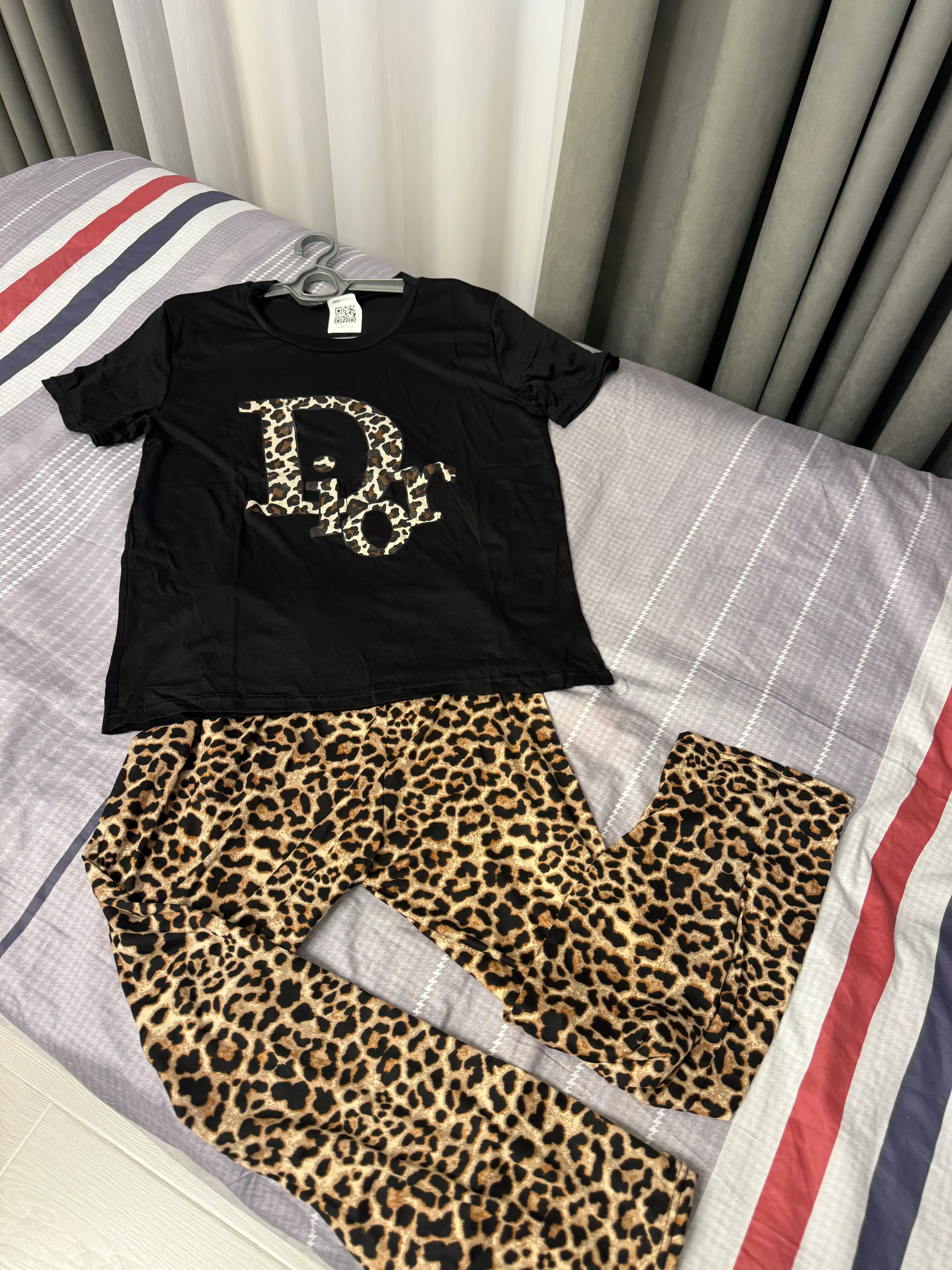 Pijama ayollar uchun, 44–50, 2 qism paxta, uy kiyimi, qulay pijama to‘plam