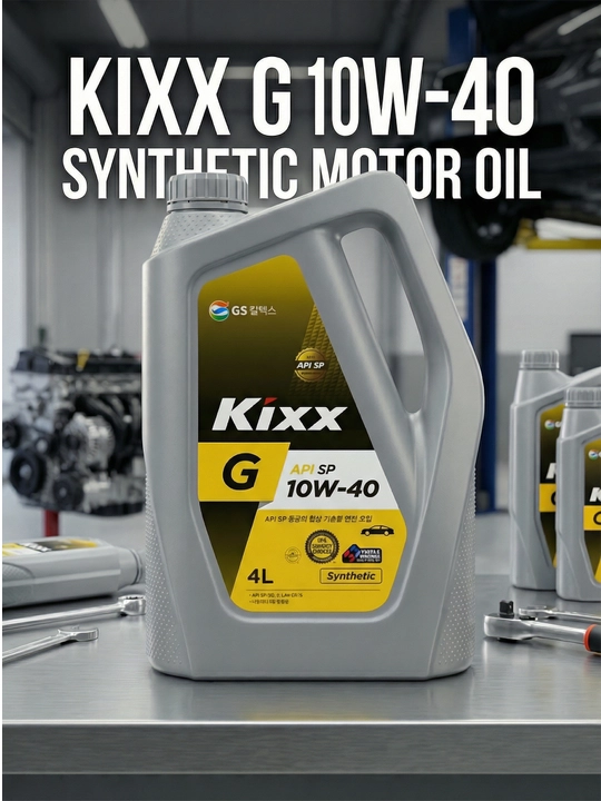 Моторное масло Kixx G API SP синтетическое для бензиновых двигателей, 4 л - 