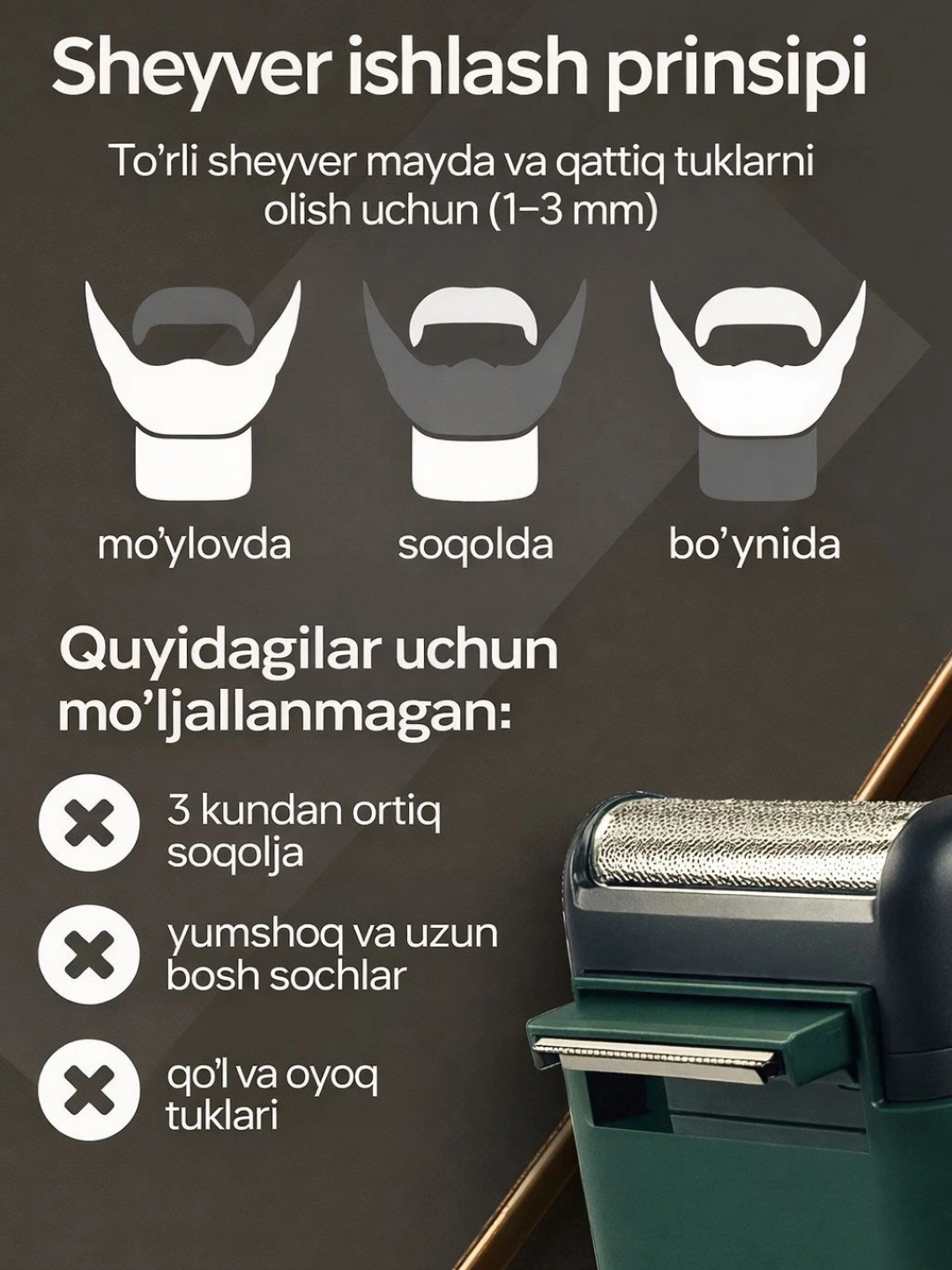 Ustara Razor Soch va soqol oladigan mashinka, elektr ustara, eletrobritva, CRONIER ...