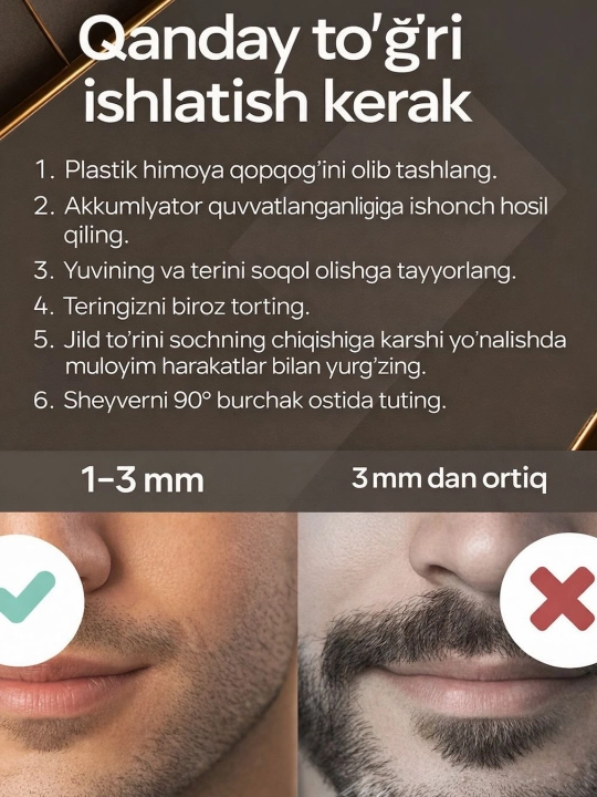 Soch va soqol oladigan mashinka, elektr ustara, eletrobritva, CRONIER, soqol sheyver