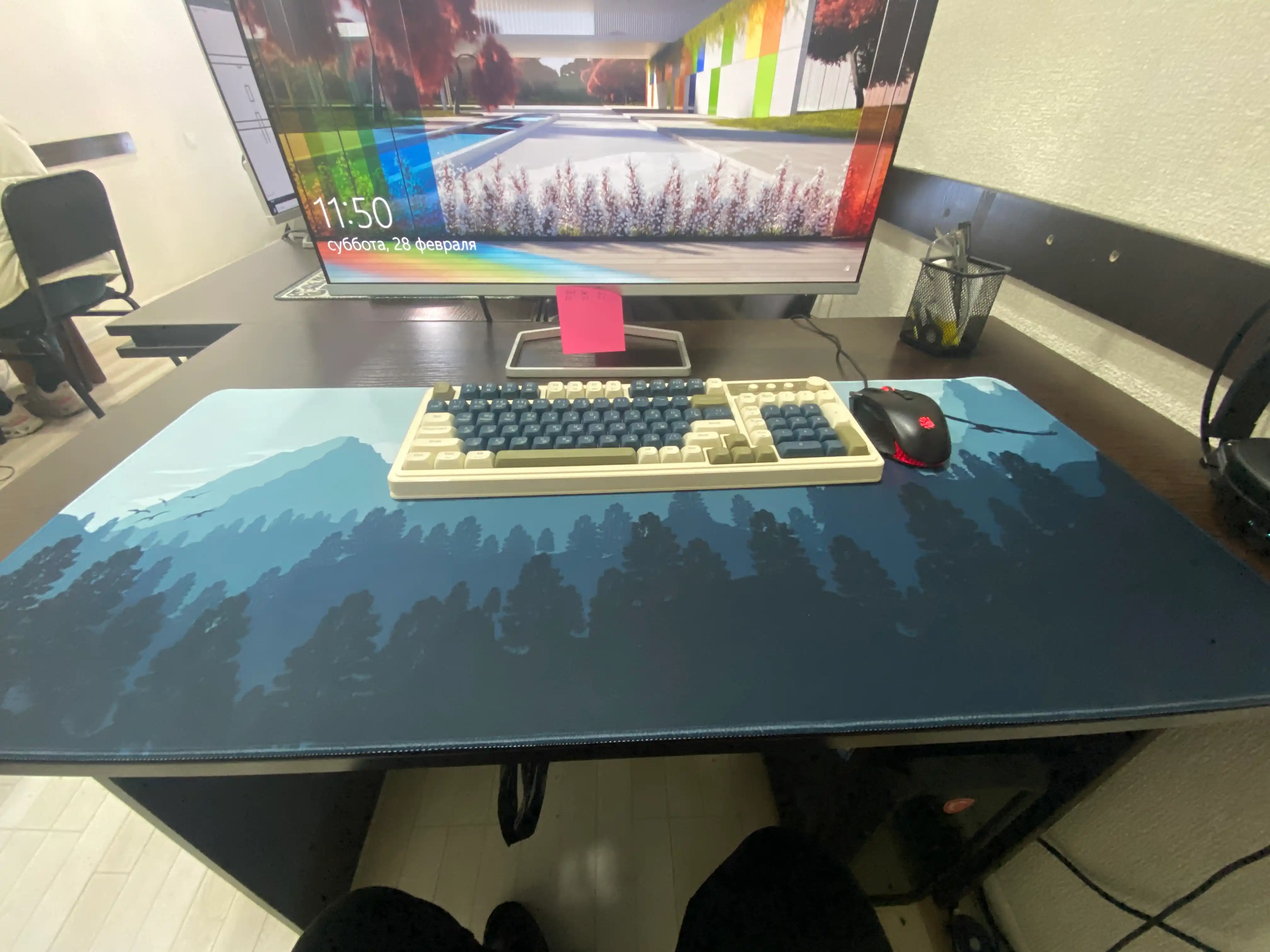Коврик для мыши 90x40, большой, для клавиатуры и компютера, аниме, игровой