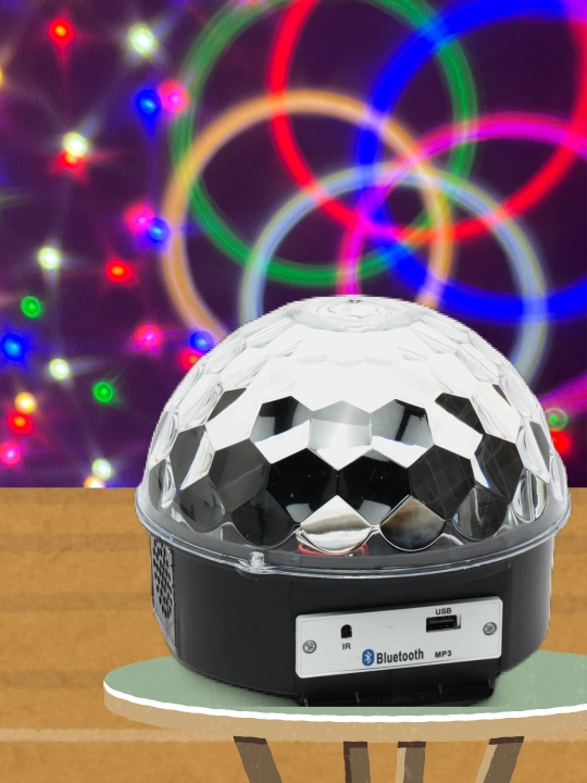 Disko proyektor chiroq Bluetooth, party light MP3 USB RGB lamp remote bilan