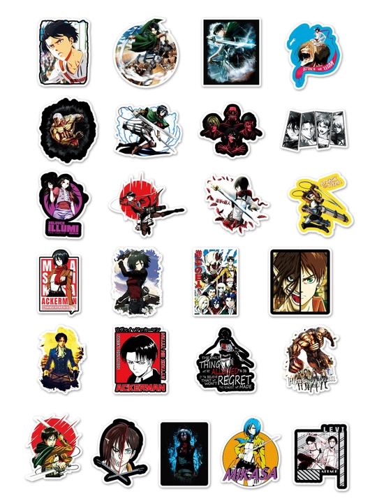 Anime stikerlar to’plami A4 formatda chop etilgan - 