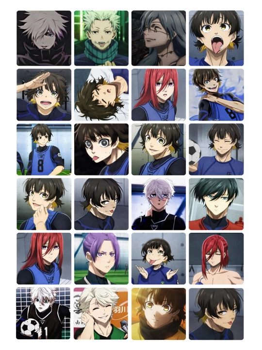 Anime stikerlar to’plami A4 formatda chop etilgan - 