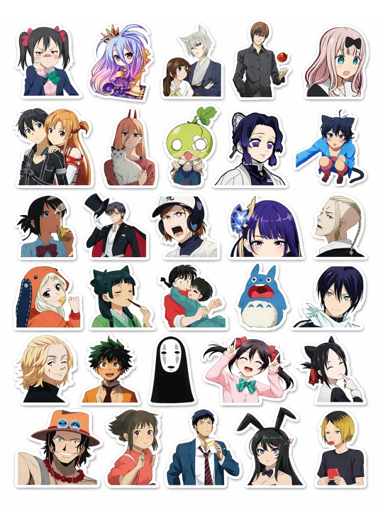 Anime stikerlar to’plami A4 formatda chop etilgan - 