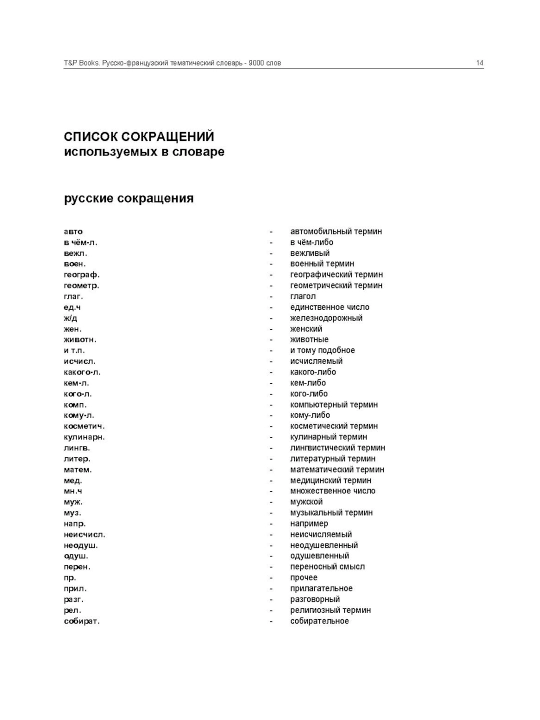 Russko-fransuzskiy tematicheskiy slovar - 9000 slov