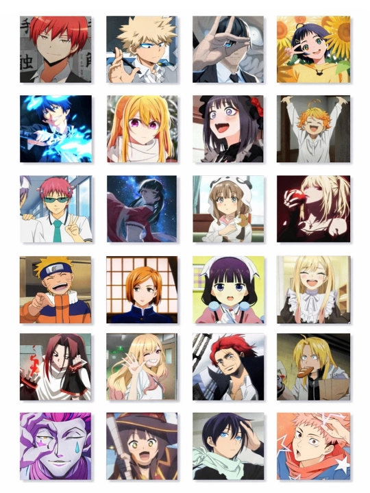 Anime stikerlar to’plami A4 formatda chop etilgan - 