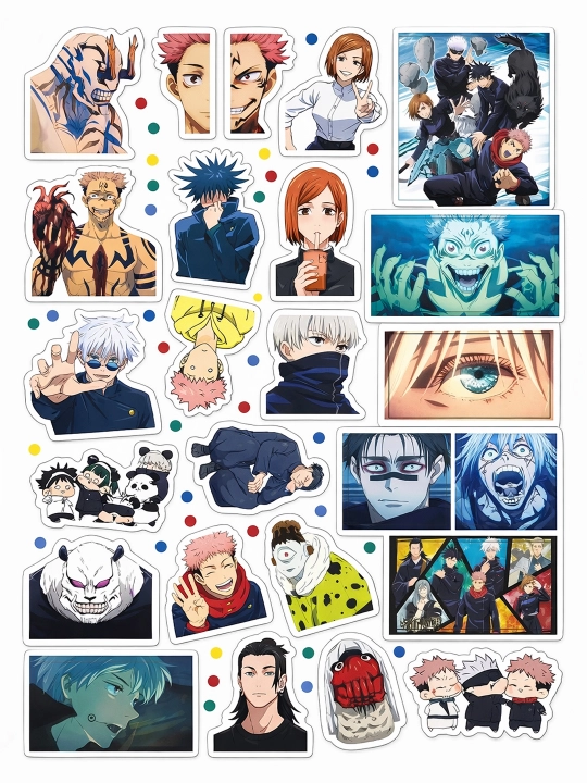 Anime stikerlar to’plami A4 formatda chop etilgan