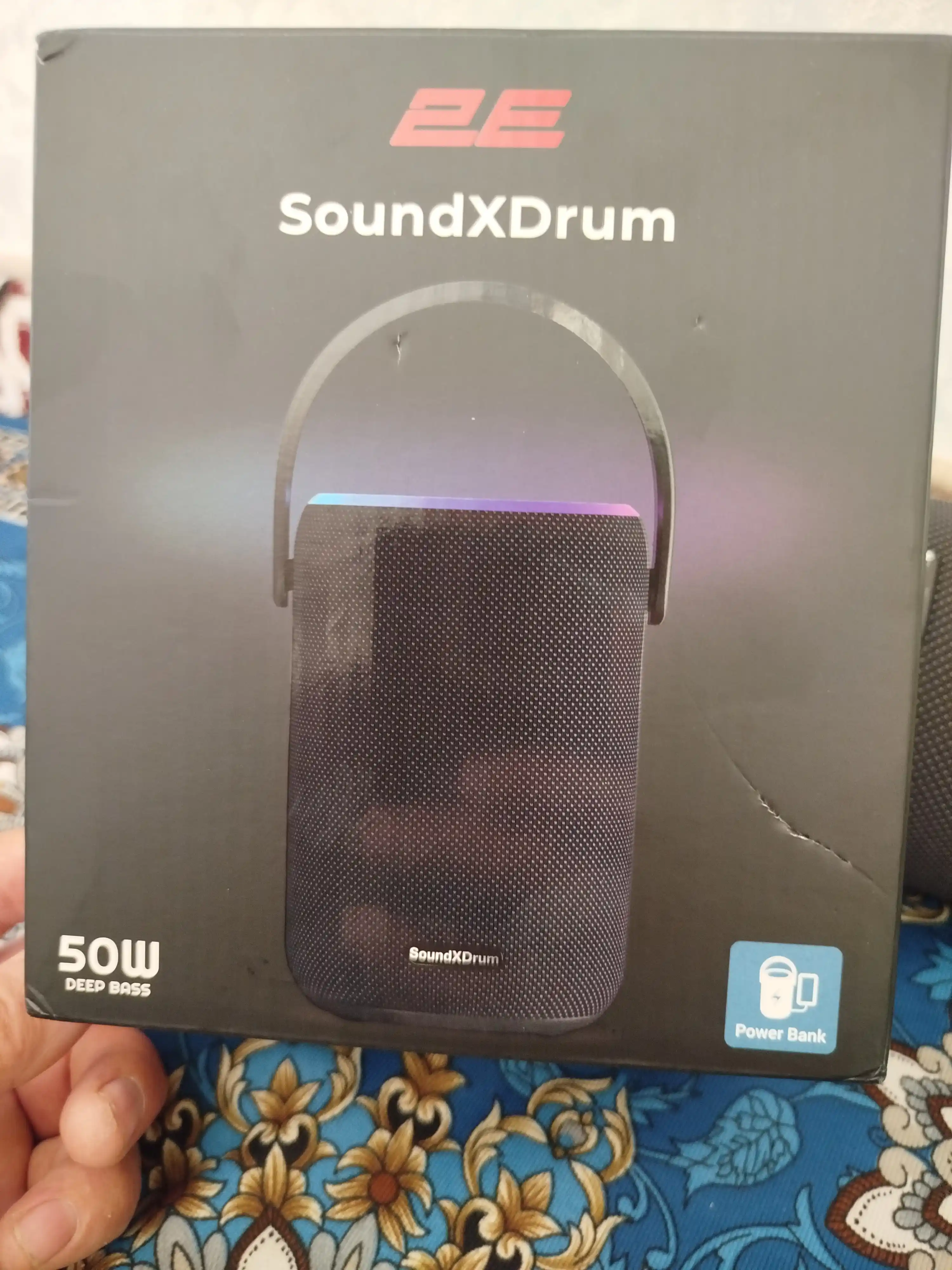 Simsiz portativ kolonka 2E SoundXDrum, 50 Vt, Bluetooth, RGB, Black, 2E-BSSXDWBK