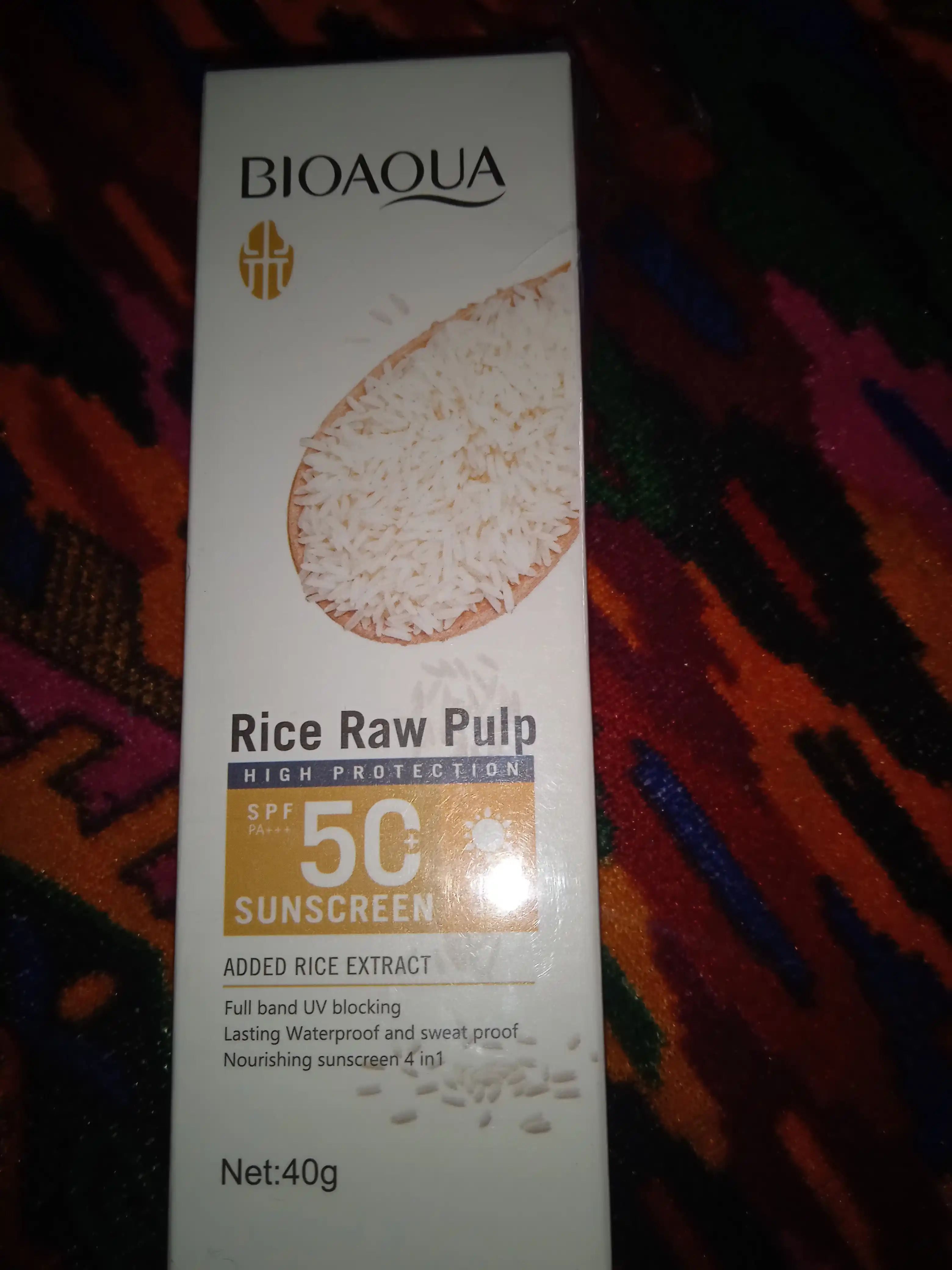SPF50+ PA+++ / BIOAQUA - Солнцезащитный крем на основе рисового экстракта 40 г