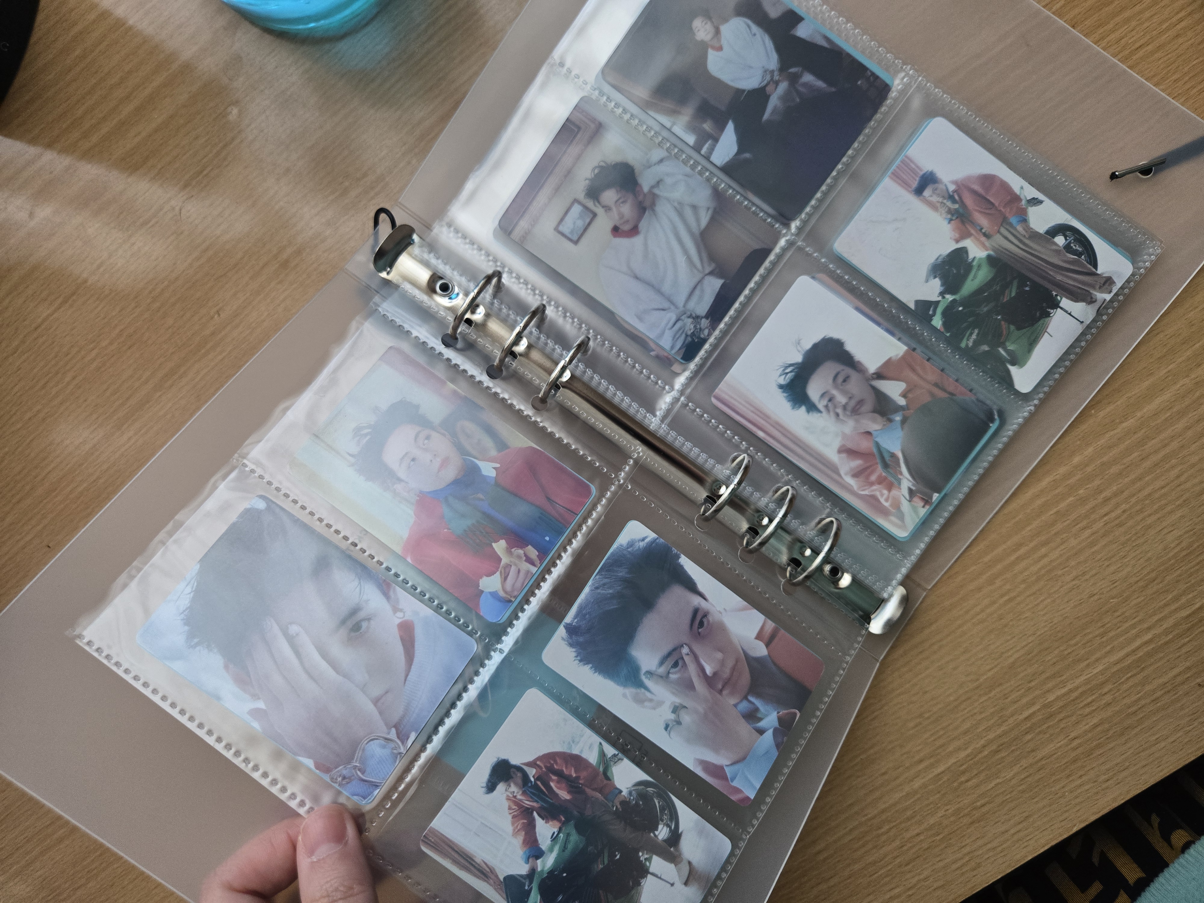 Binder - A5 K-pop kartalari uchun albom, shaffof 10 ta fayl